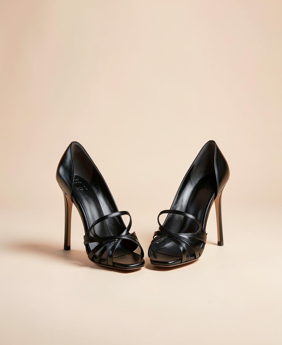 Pair of flat slide sandals